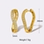 Picture of Good Cubic Zirconia Gold Plated Huggie Earrings