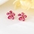 Picture of Flower Artificial Crystal Stud Earrings with Beautiful Craftmanship