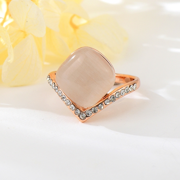 Picture of Buy Rose Gold Plated Zinc Alloy Fashion Ring with Wow Elements