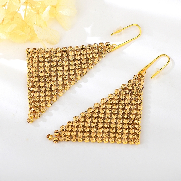Picture of Gold Plated Big Dangle Earrings from Certified Factory