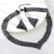 Show details for Inexpensive Gunmetal Plated Black 2 Piece Jewelry Set from Reliable Manufacturer