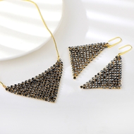 Show details for Good Swarovski Element Gold Plated 2 Piece Jewelry Set