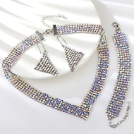 Show details for Shop Platinum Plated Zinc Alloy 3 Piece Jewelry Set with Wow Elements