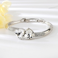 Show details for Famous Swarovski Element Zinc Alloy Fashion Bangle