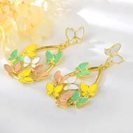 Show details for Unusual Big Butterfly Dangle Earrings