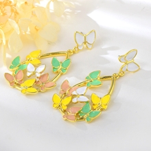 Show details for Unusual Big Butterfly Dangle Earrings