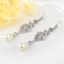 Show details for Delicate White Big Hoop Earrings with Worldwide Shipping
