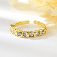 Show details for Buy Gold Plated White Adjustable Ring with Fast Shipping