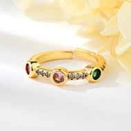 Show details for Good Cubic Zirconia Colorful Adjustable Ring