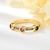 Picture of Good Cubic Zirconia Colorful Adjustable Ring