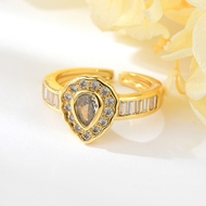 Show details for Designer Gold Plated Delicate Adjustable Ring with No-Risk Return