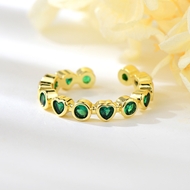 Show details for Top Cubic Zirconia Love & Heart Adjustable Ring