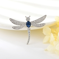 Show details for Top Swarovski Element Copper or Brass Brooche