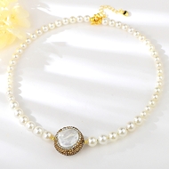 Show details for Affordable Gold Plated Copper or Brass Collar Necklace from Trust-worthy Supplier