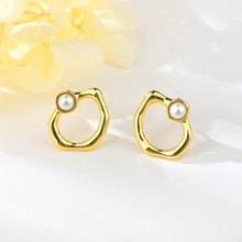 Show details for Zinc Alloy White Big Stud Earrings with Full Guarantee