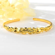 Show details for Copper or Brass Gold Plated Cuff Bangle From Reliable Factory