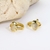 Picture of Unusual Small Gold Plated Huggie Earrings