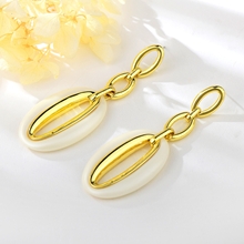 Show details for Low Price Gold Plated Resin Dangle Earrings from Trust-worthy Supplier