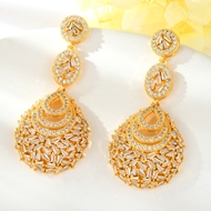 Show details for Fashion Cubic Zirconia Copper or Brass Dangle Earrings