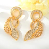 Show details for Copper or Brass Luxury Dangle Earrings with Unbeatable Quality