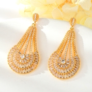Show details for Luxury Cubic Zirconia Dangle Earrings with Fast Delivery