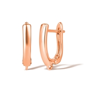 Picture of Delicate Copper or Brass Huggie Earrings for Girlfriend