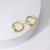 Picture of Low Cost Copper or Brass Gold Plated Huggie Earrings with Low Cost