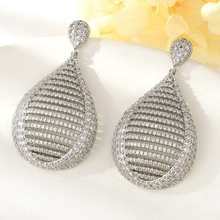 Show details for Copper or Brass White Dangle Earrings for Ladies