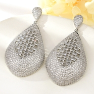 Show details for Fashionable Big Copper or Brass Dangle Earrings