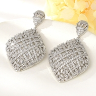 Show details for Charming White Cubic Zirconia Dangle Earrings at Great Low Price