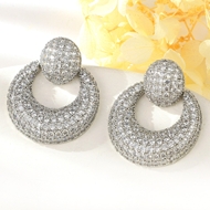 Show details for Luxury White Dangle Earrings with 3~7 Day Delivery