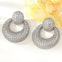 Show details for Luxury White Dangle Earrings with 3~7 Day Delivery