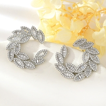 Show details for Good Cubic Zirconia Leaf Dangle Earrings