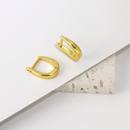 Picture of New Season Gold Plated Delicate Huggie Earrings with SGS/ISO Certification