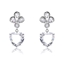 Show details for Buy Platinum Plated White Dangle Earrings with Low Cost