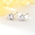 Picture of Love & Heart Platinum Plated Big Stud Earrings Online Only