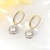 Picture of Hypoallergenic White Platinum Plated Dangle Earrings with Easy Return