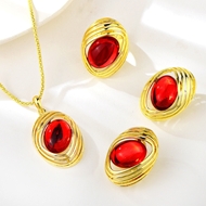 Picture of Bling Big Zinc Alloy 3 Piece Jewelry Set