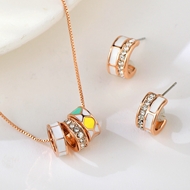 Show details for Artificial Crystal Rose Gold Plated 2 Piece Jewelry Set with Member Discount