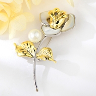 Show details for Flowers & Plants Shell Brooche with Fast Delivery