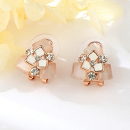 Show details for Bulk Rose Gold Plated Opal Big Stud Earrings Exclusive Online