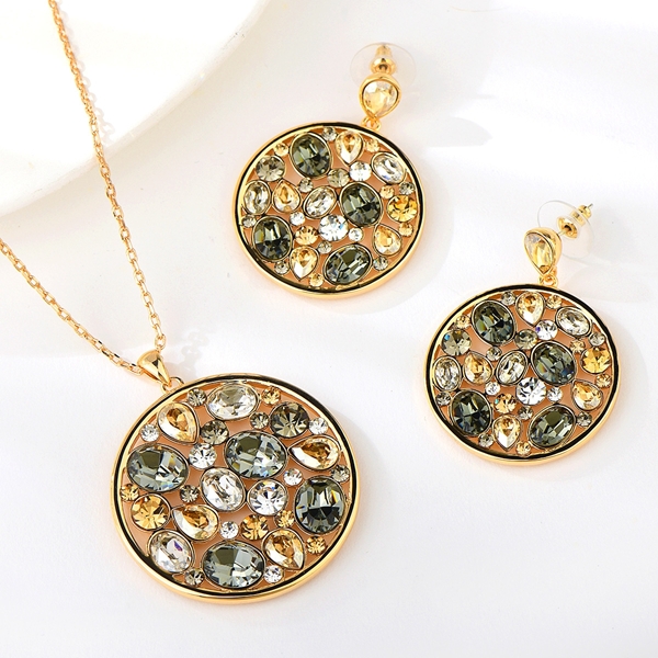 Picture of Great Swarovski Element Zinc Alloy 2 Piece Jewelry Set