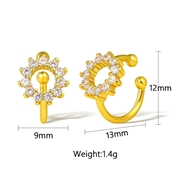 Picture of Best Rated Flower Copper or Brass Clip On Earrings of Original Design