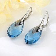 Show details for Sparkly Big Swarovski Element Dangle Earrings