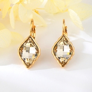 Show details for Famous Swarovski Element Yellow Dangle Earrings