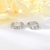 Picture of Amazing Opal Platinum Plated Huggie Earrings