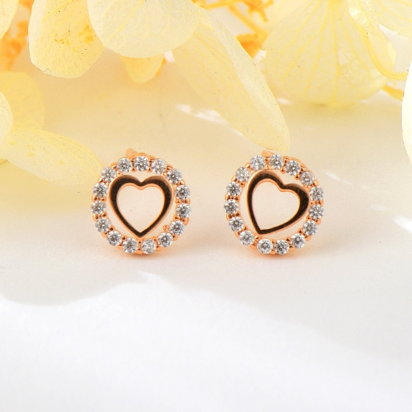 Picture of Good Quality Cubic Zirconia White Big Stud Earrings
