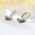 Picture of Bulk Platinum Plated Love & Heart Dangle Earrings Wholesale Price