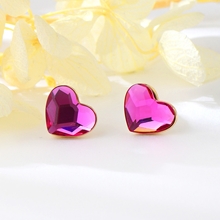 Show details for Love & Heart Swarovski Element Big Stud Earrings with Speedy Delivery