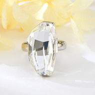 Show details for Funky Big Platinum Plated Fashion Ring